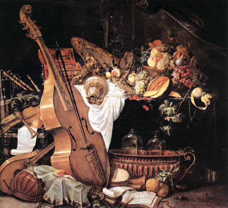 HEEM, Cornelis de Vanitas Still-Life with Musical Instruments sg